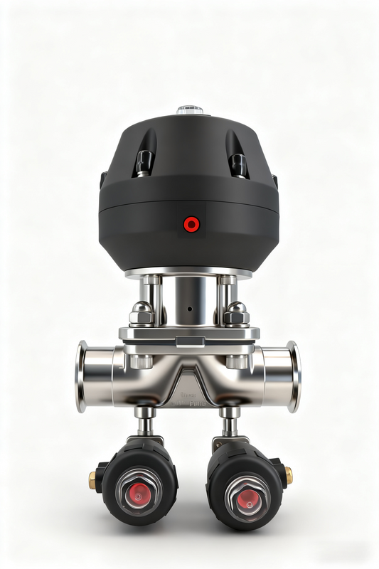 Stainless steel sanitary plastic head pneumatic quick-install diaphragm valve