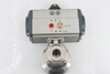 Sanitary stainless steel three-piece pneumatic ball valve