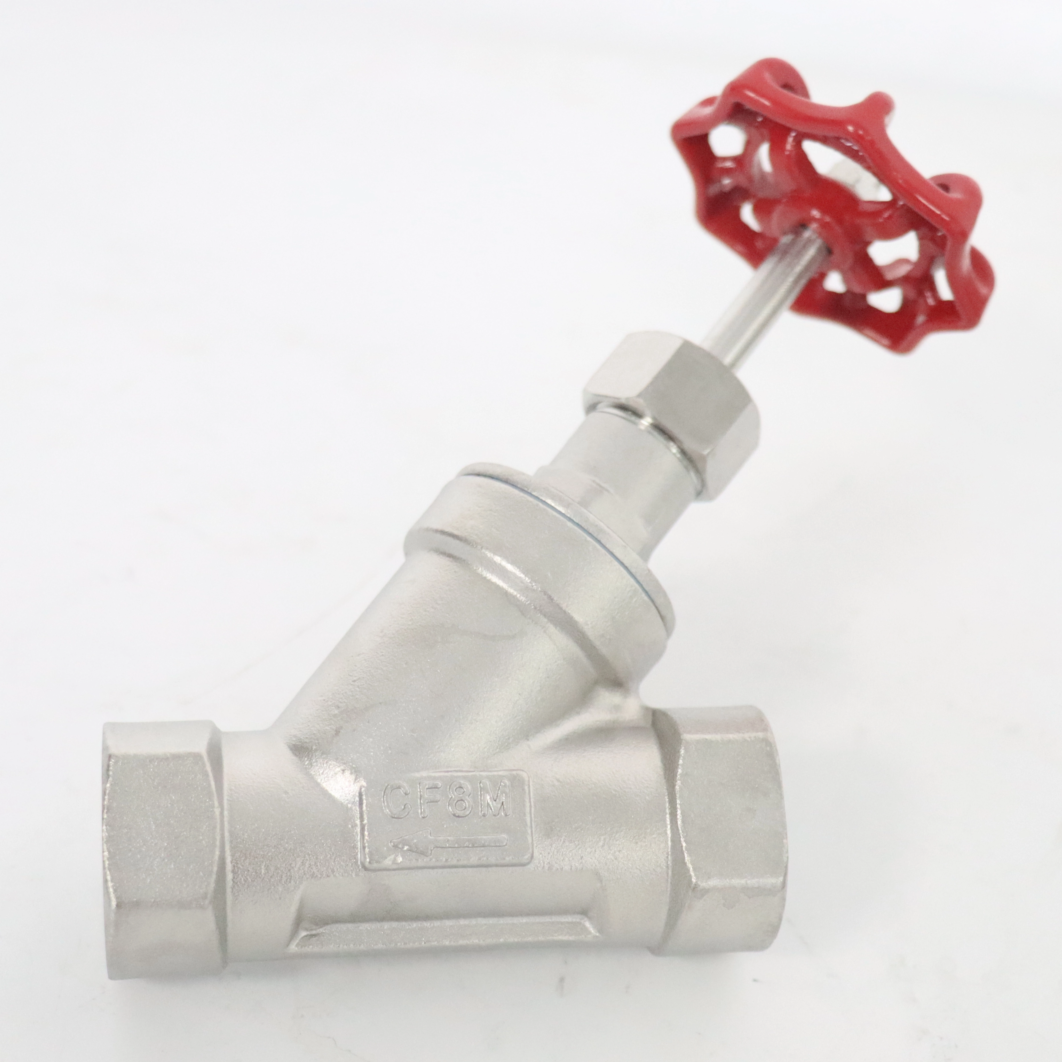 Sanitary Stainless Steel Head Manual Threaded Angle Seat Valve