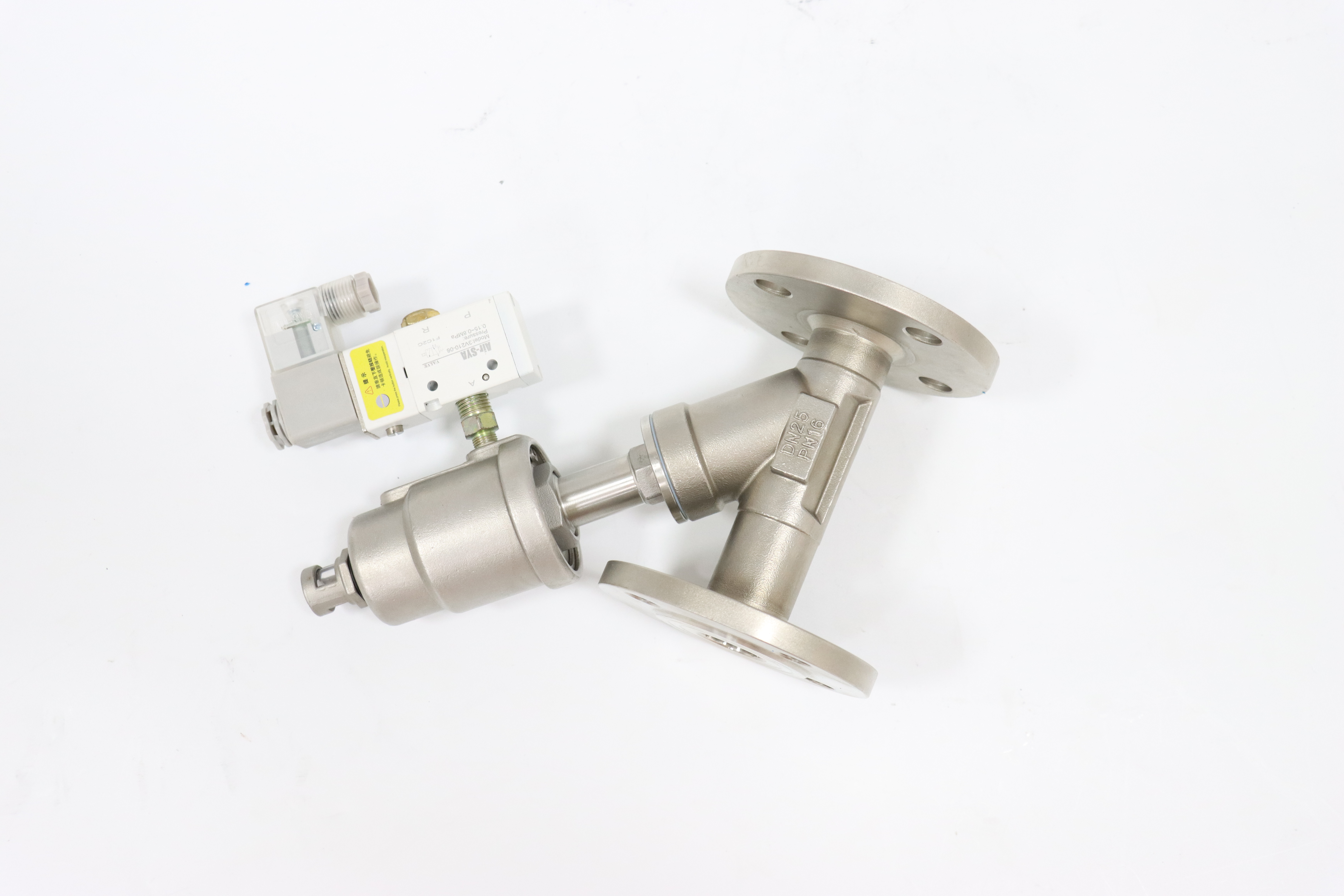 Stainless Steel Two Way Female Air Pneumatic Angle Seat Valve