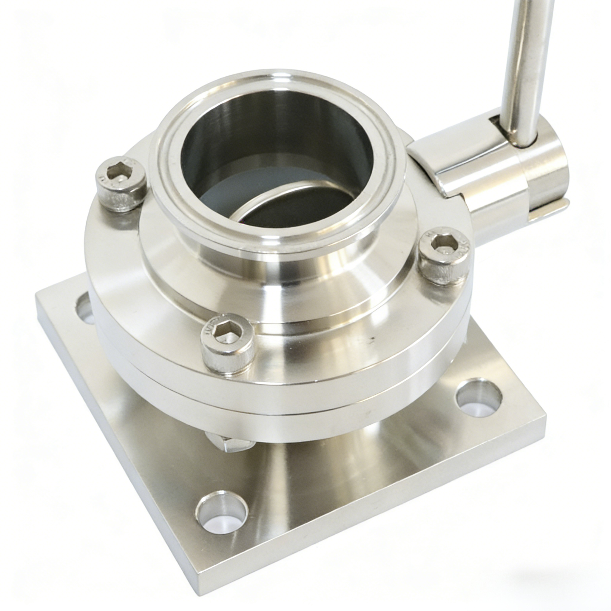 STAINLESS STEEL Sanitary Double Flange Rotary Butterfly Valve