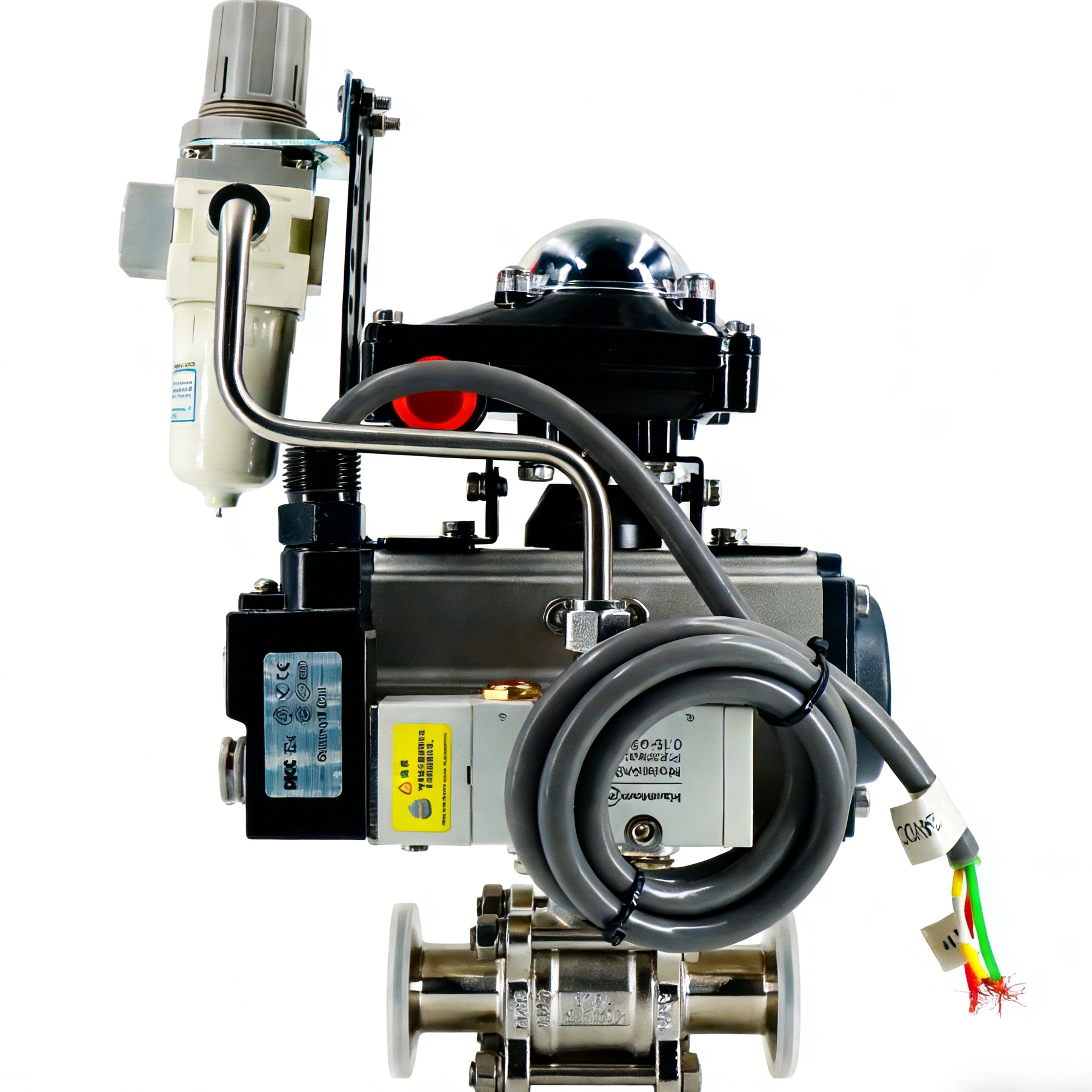 Stainless Steel Sanitary Straight-through Pneumatic Quick-install Ball Valve