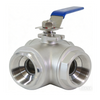 Stainless steel three-way internal thread manual ball valve