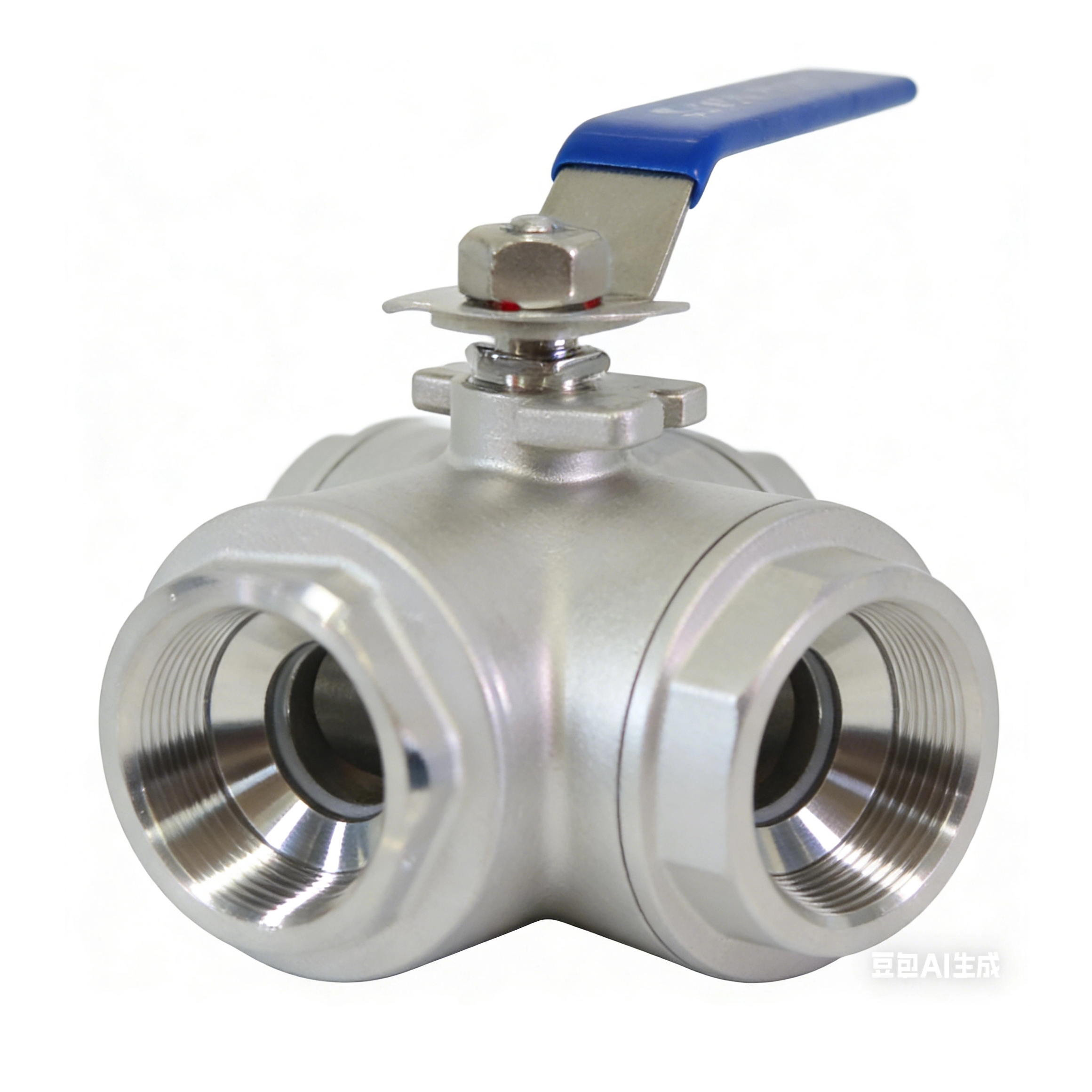 Stainless steel three-way internal thread manual ball valve