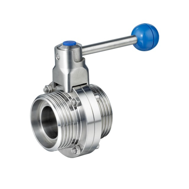 Stainless Steel 3A Thread Direct-way BFY Valve Butterfly Control Valve