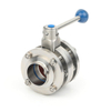 DIN Sanitary Stainless Steel Three-piece VBN Butterfly Valve