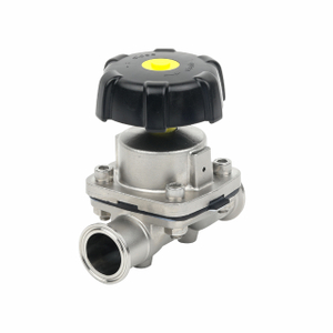 Stainless Steel In-line Diaphragm Valve with Clamped Ends