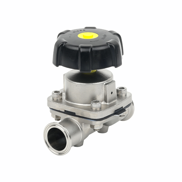 Stainless Steel In-line Tri-clamp Type Manual Diaphragm Valve