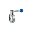SS304 Worm Gear Operated Pulling Handle Welded Butterfly Valve